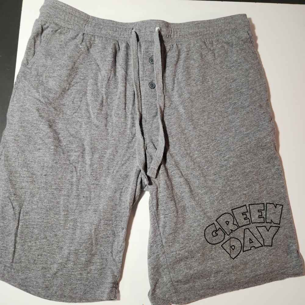 Men's Green Day Pajama Shorts Size Medium